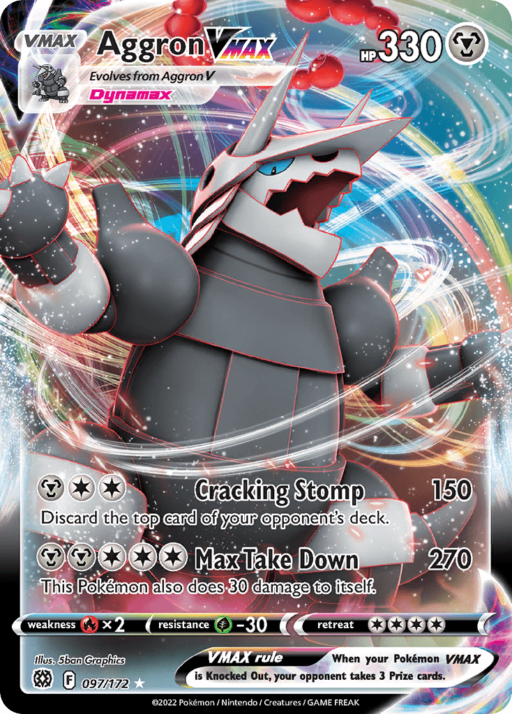 Aggron VMAX — SWSH09: Brilliant Stars Pokémon TCG card by 5ban Graphics
