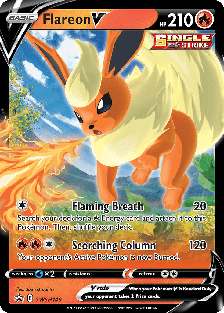 Flareon V — Prize Pack Series Cards Pokémon TCG card by 5ban Graphics