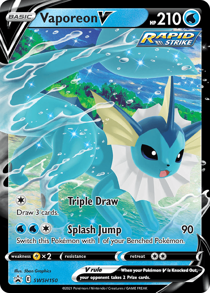 Vaporeon V — Prize Pack Series Cards Pokémon TCG card by 5ban Graphics