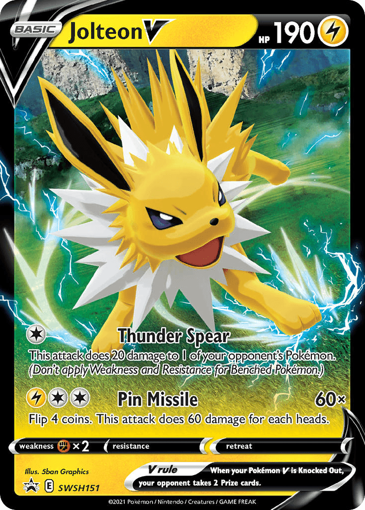 Jolteon V — Prize Pack Series Cards Pokémon TCG card by 5ban Graphics