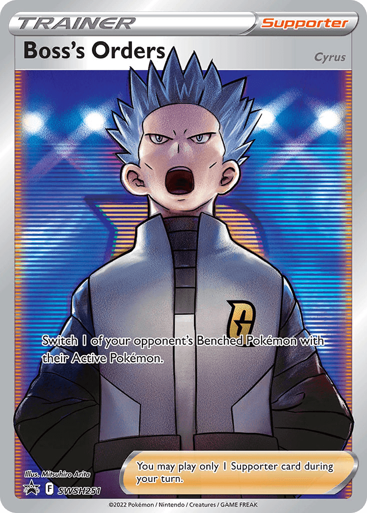 Boss's Orders (Full Art) — SWSH: Sword & Shield Promo Cards Pokémon TCG card by Cyrus