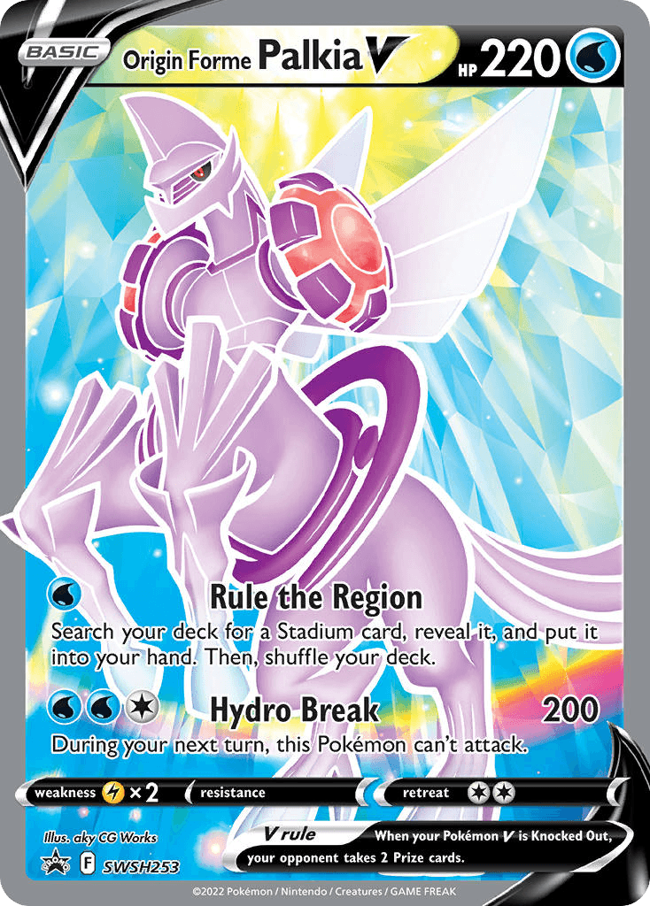 Origin Forme Palkia V — SWSH: Sword & Shield Promo Cards Pokémon TCG card by aky CG Works