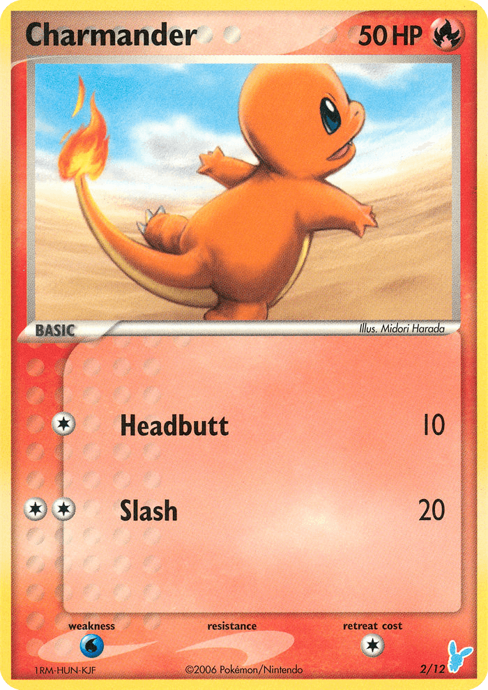 Charmander — EX Trainer Kit 2: Plusle & Minun Pokémon TCG card by Midori Harada