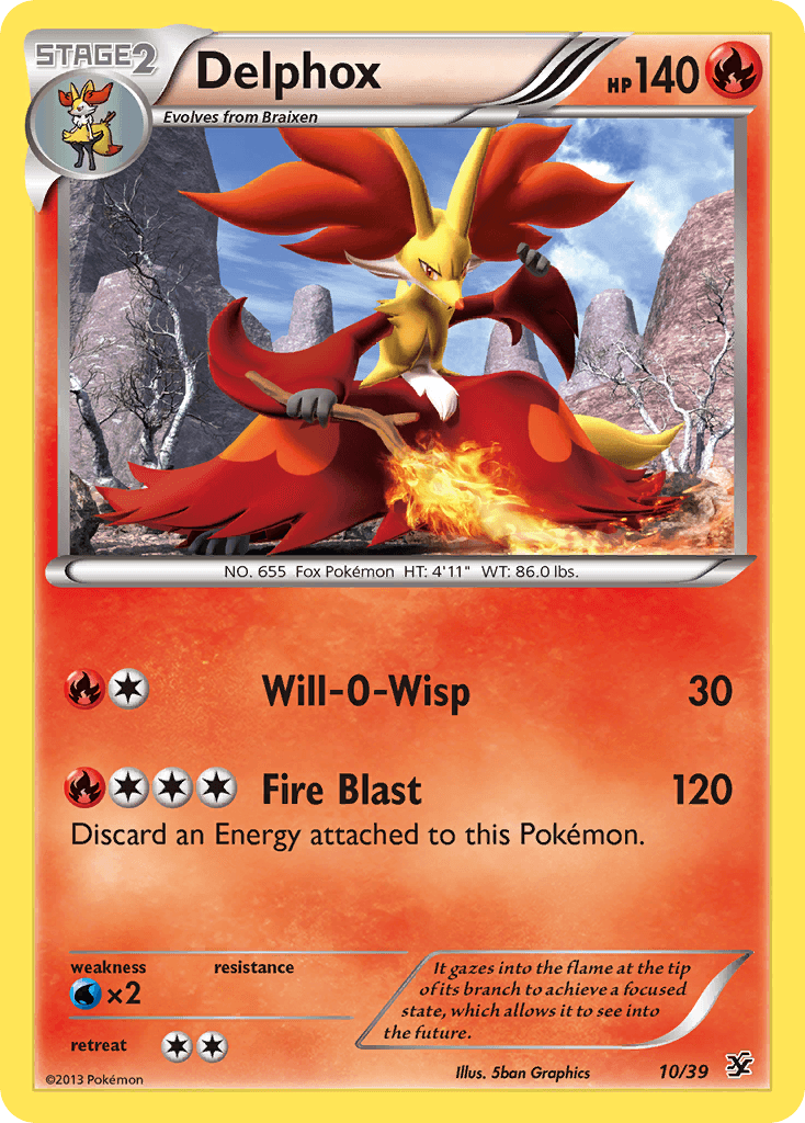 Delphox — Kalos Starter Set Pokémon TCG card by 5ban Graphics