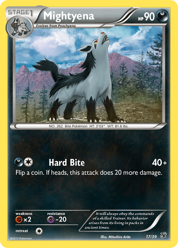 Mightyena — Kalos Starter Set Pokémon TCG card by Mitsuhiro Arita