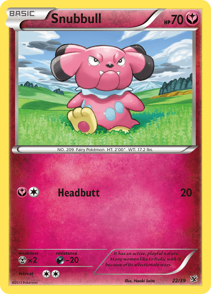 Snubbull — Kalos Starter Set Pokémon TCG card by Naoki Saito
