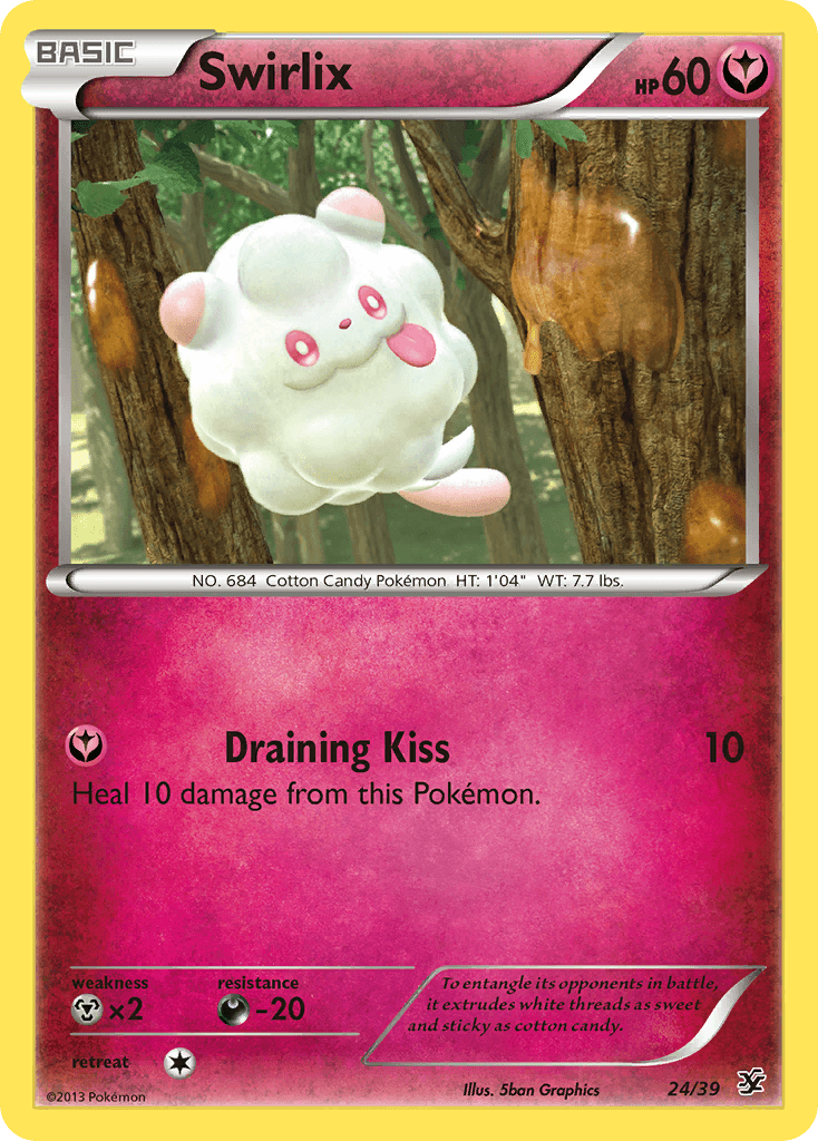 Swirlix — Kalos Starter Set Pokémon TCG card by 5ban Graphics