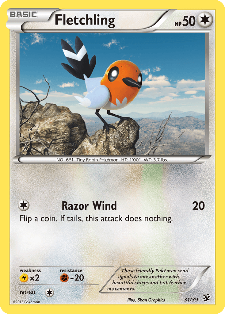 Fletchling — Kalos Starter Set Pokémon TCG card by 5ban Graphics