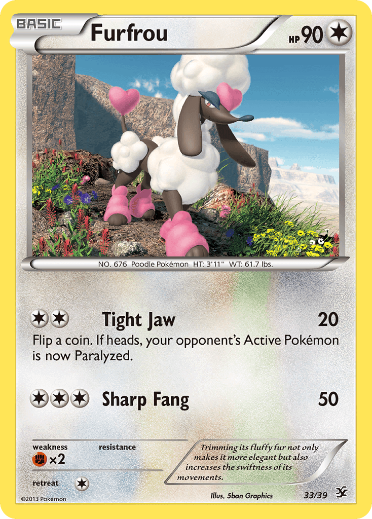 Furfrou (33) — Kalos Starter Set Pokémon TCG card by Shin Graphics
