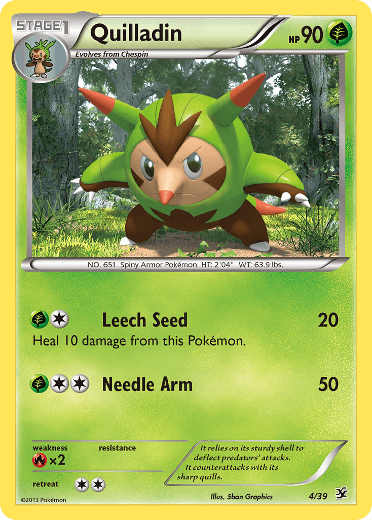 Quilladin — Kalos Starter Set Pokémon TCG card by 5ban Graphics