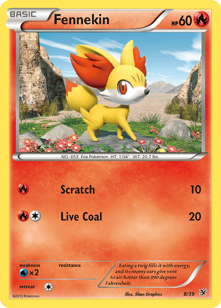 Fennekin — Kalos Starter Set Pokémon TCG card by 5ban Graphics