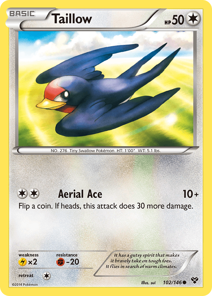 Taillow — XY Base Set Pokémon TCG card by sui