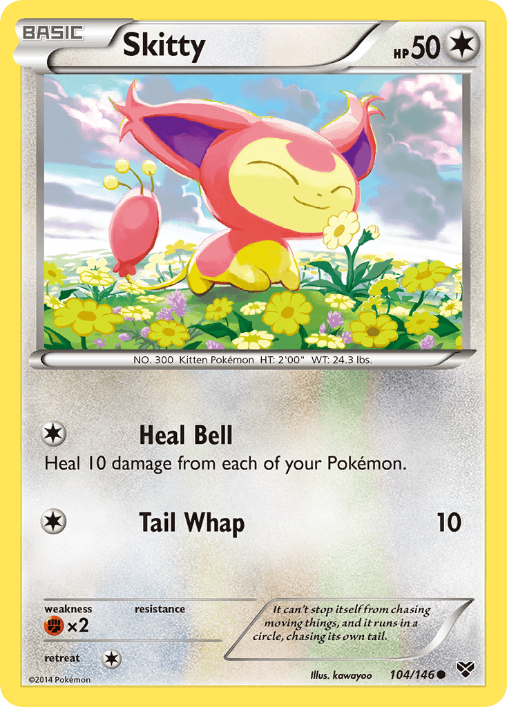 Skitty — XY Base Set Pokémon TCG card by kawayoo