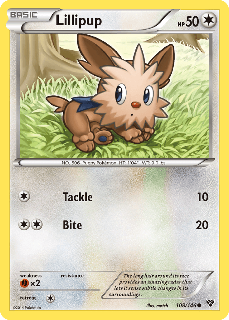 Lillipup — XY Base Set Pokémon TCG card by match