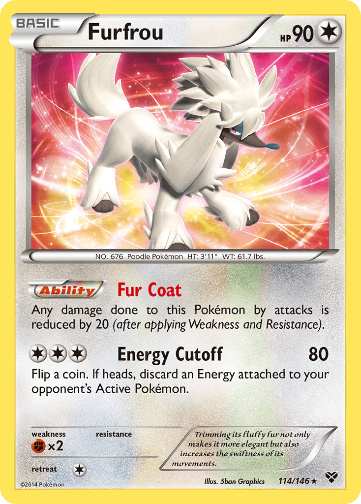 Furfrou — XY Base Set Pokémon TCG card by 5ban Graphics