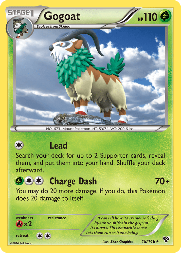 Gogoat — XY Base Set Pokémon TCG card by 5ban Graphics