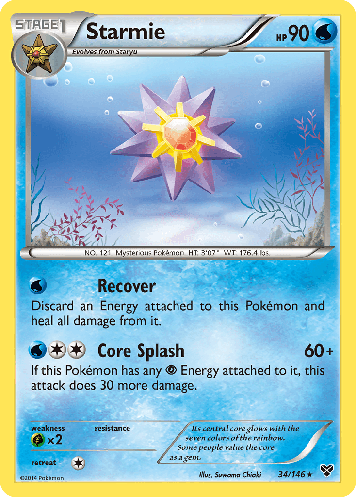 Starmie — XY Base Set Pokémon TCG card by Suwama Chiaki