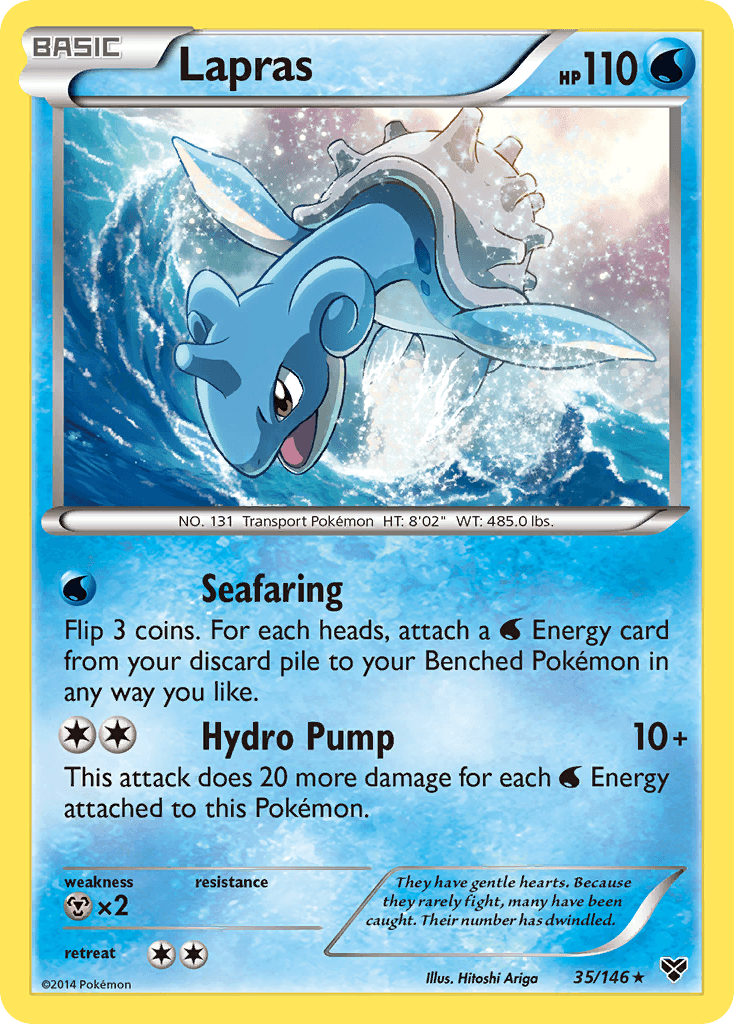 Lapras — XY Base Set Pokémon TCG card by Hitoshi Ariga