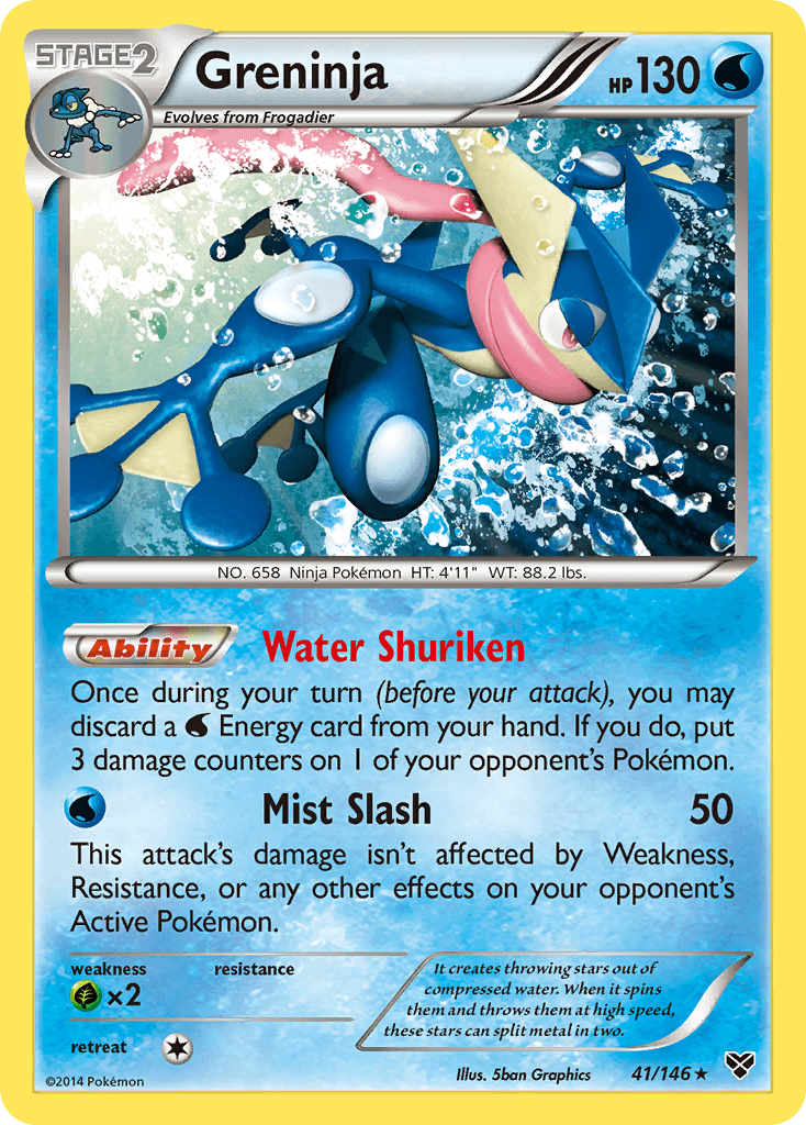 Greninja — XY Base Set Pokémon TCG card by 5ban Graphics