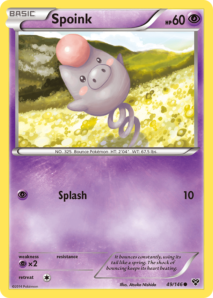 Spoink — XY Base Set Pokémon TCG card by Atsuko Nishida