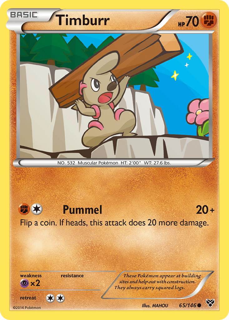 Timburr — XY Base Set Pokémon TCG card by MAHOU