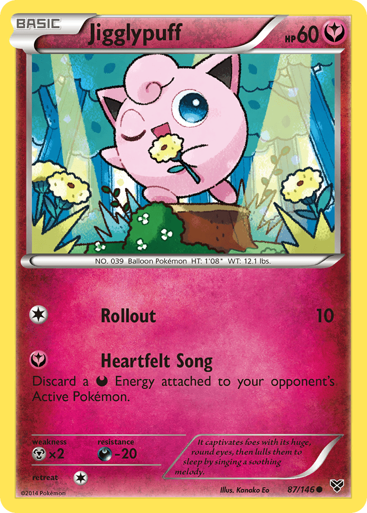 Jigglypuff (87) — XY Base Set Pokémon TCG card by Kanako Eo
