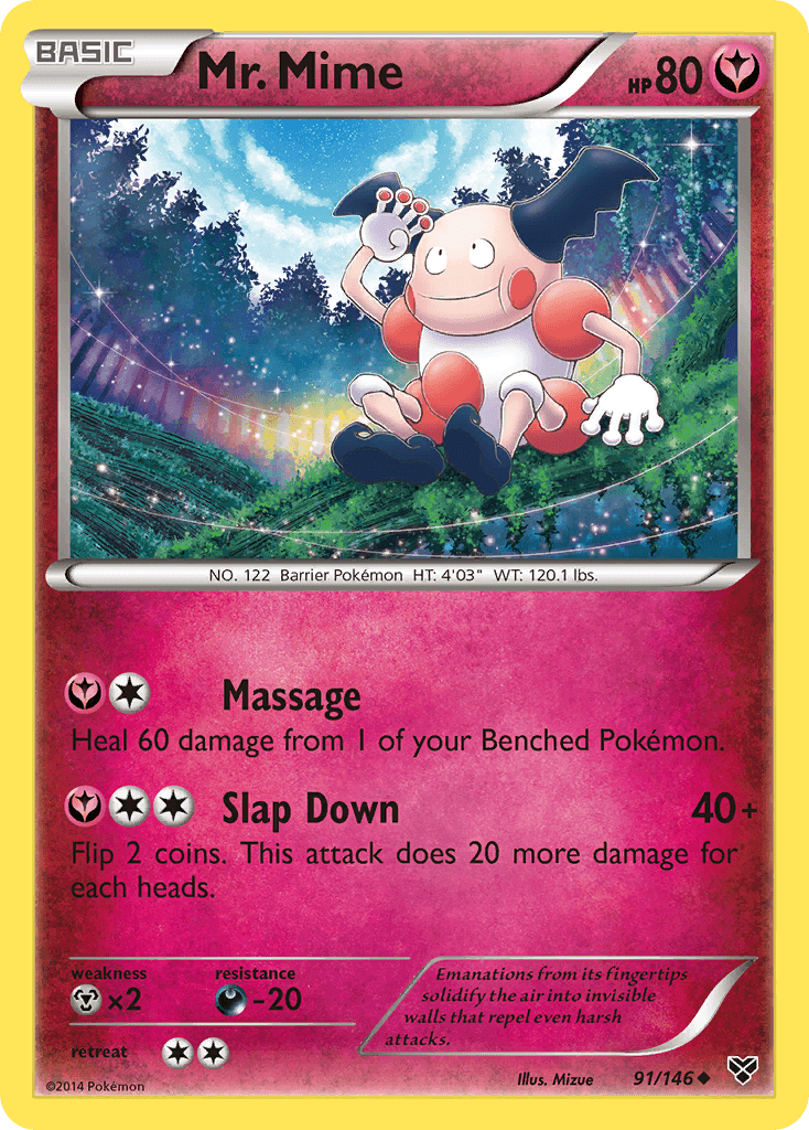 Mr. Mime — XY Base Set Pokémon TCG card by Mizue