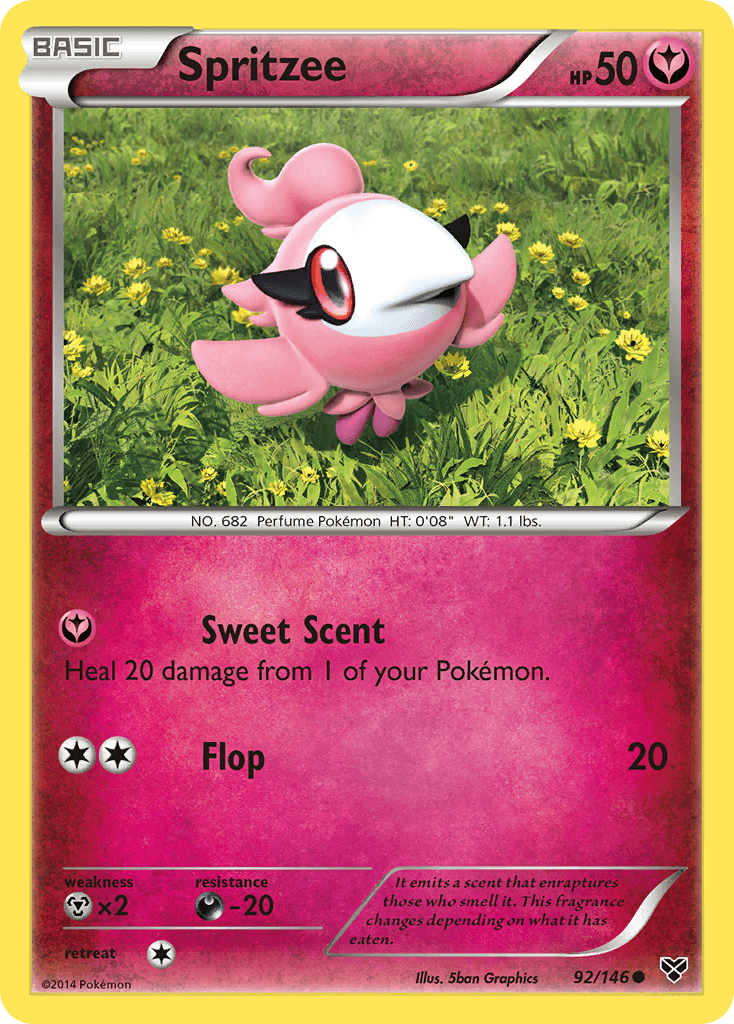 Spritzee — XY Base Set Pokémon TCG card by Atsuko Nishida