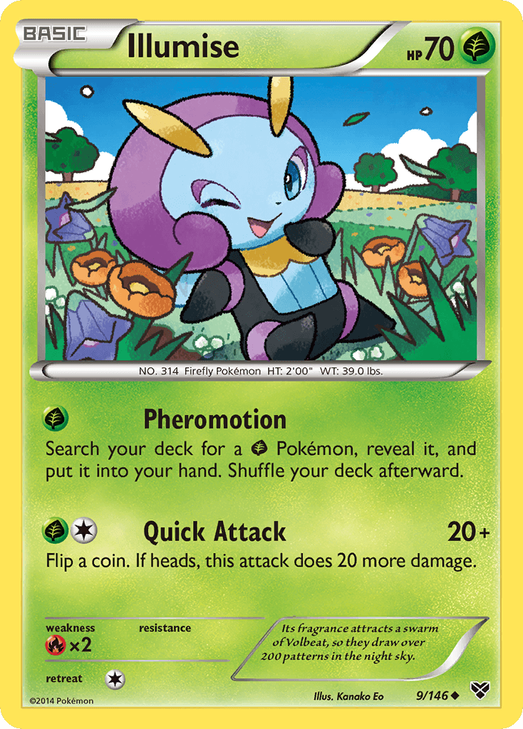 Illumise — XY Base Set Pokémon TCG card by Kanako Eo