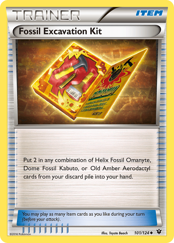 Fossil Excavation Kit — XY - Fates Collide Pokémon TCG card by Toyste Beach