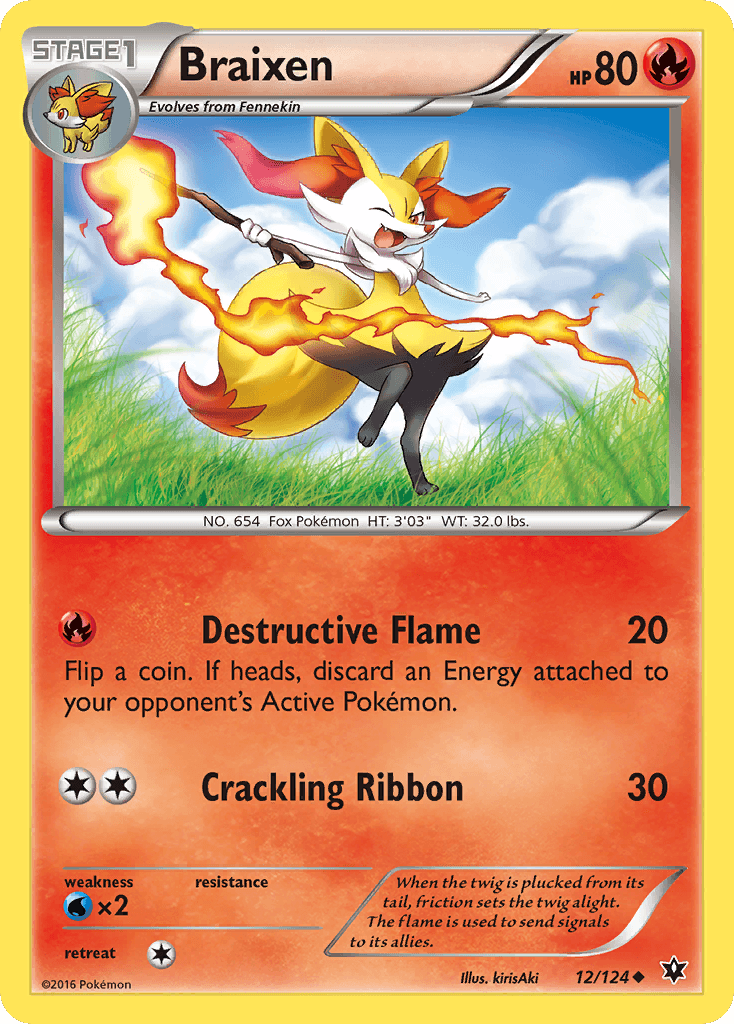 Braixen — XY - Fates Collide Pokémon TCG card by kirisAki