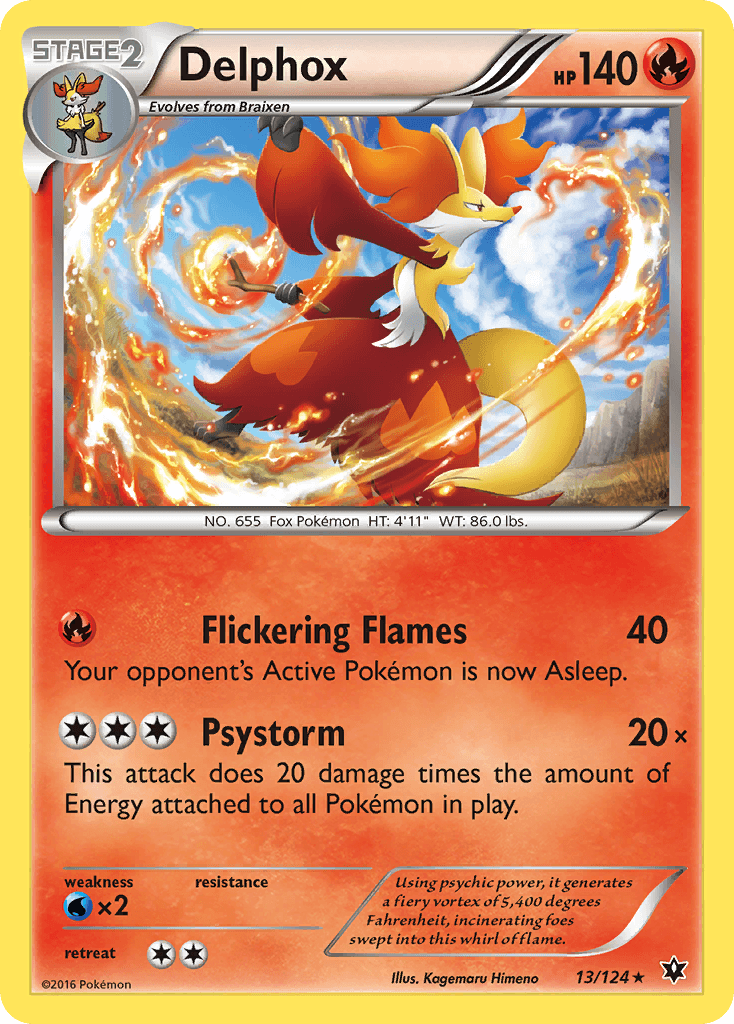 Delphox — XY - Fates Collide Pokémon TCG card by Kagemaru Himeno