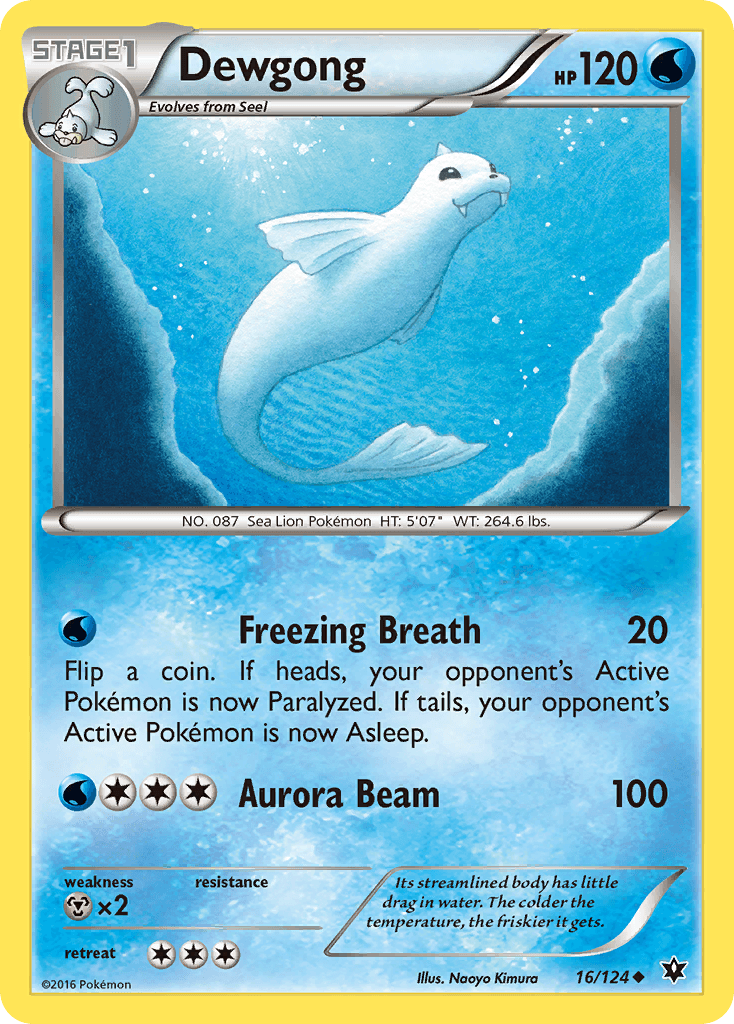 Dewgong — XY - Fates Collide Pokémon TCG card by Naoyo Kimura