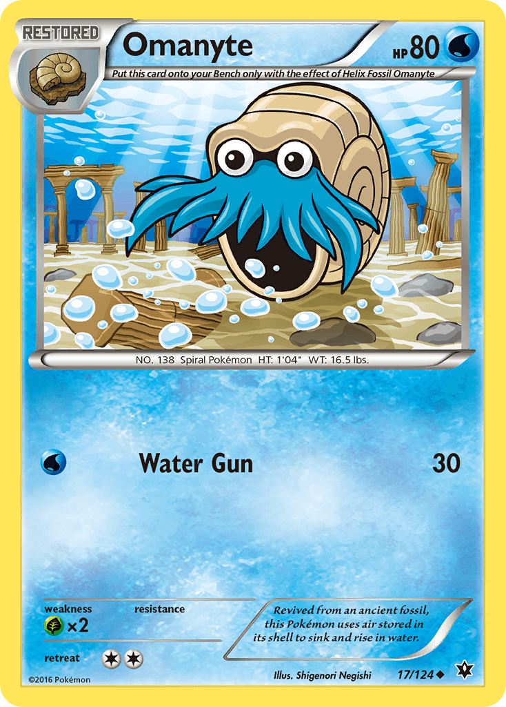 Omanyte — XY - Fates Collide Pokémon TCG card by Shigenori Negishi