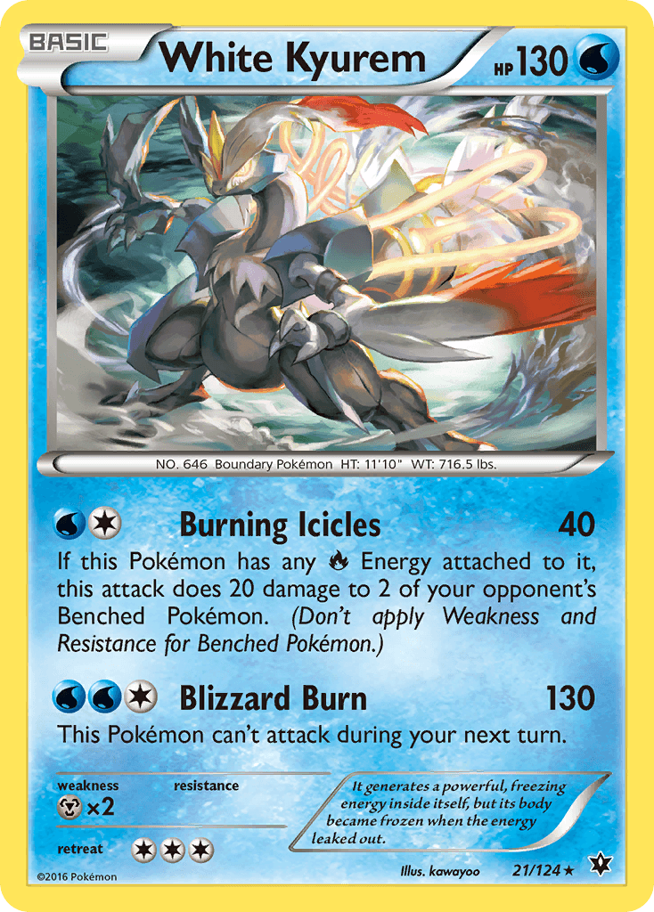 White Kyurem — XY - Fates Collide Pokémon TCG card by kawayoo