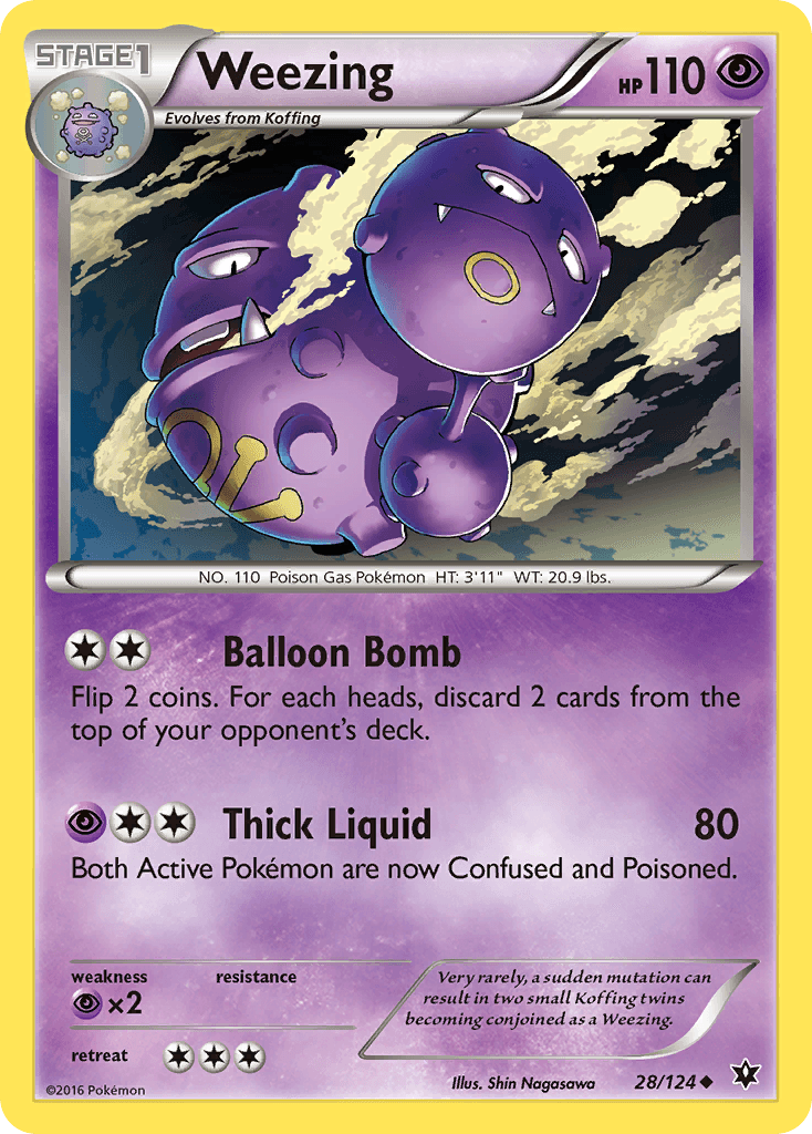 Weezing — XY - Fates Collide Pokémon TCG card by Shin Nagasawa