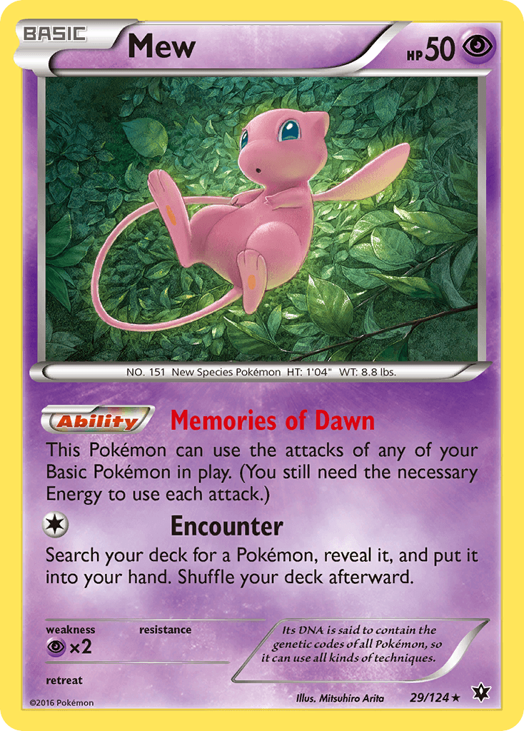 Mew — XY - Fates Collide Pokémon TCG card by Mitsuhiro Arita