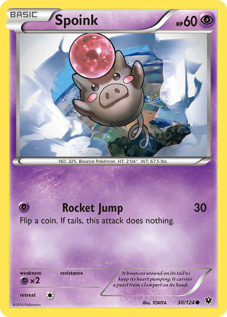 Spoink — XY - Fates Collide Pokémon TCG card by TOKIYA