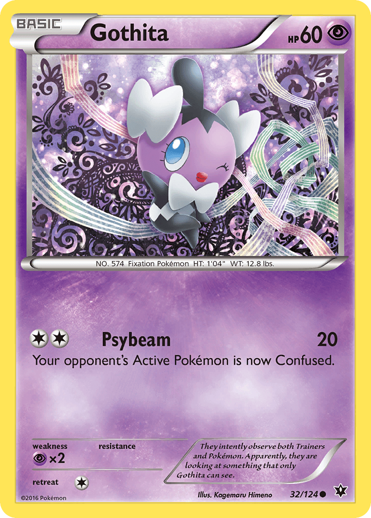 Gothita — XY - Fates Collide Pokémon TCG card by Kagemaru Himeno