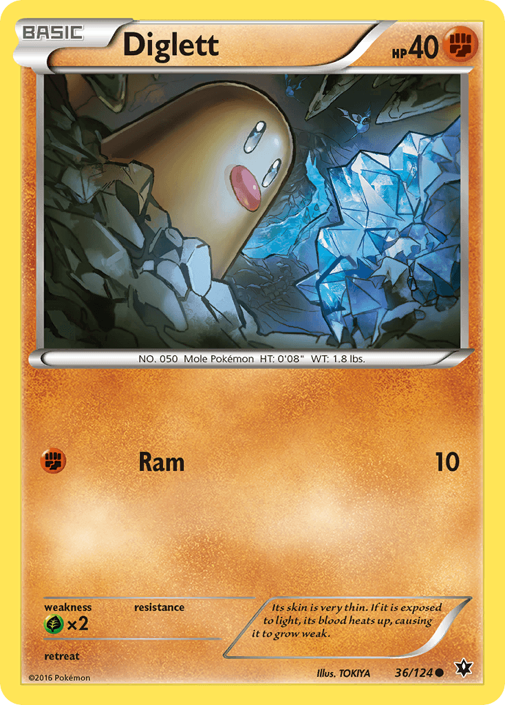 Diglett — XY - Fates Collide Pokémon TCG card by TOKIYA