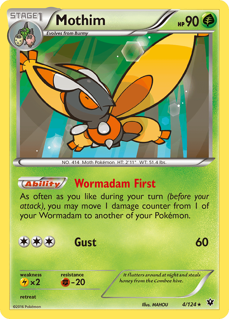Mothim — XY - Fates Collide Pokémon TCG card by MAHOU
