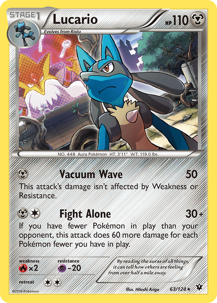 Lucario (63) — XY - Fates Collide Pokémon TCG card by Hitoshi Ariga