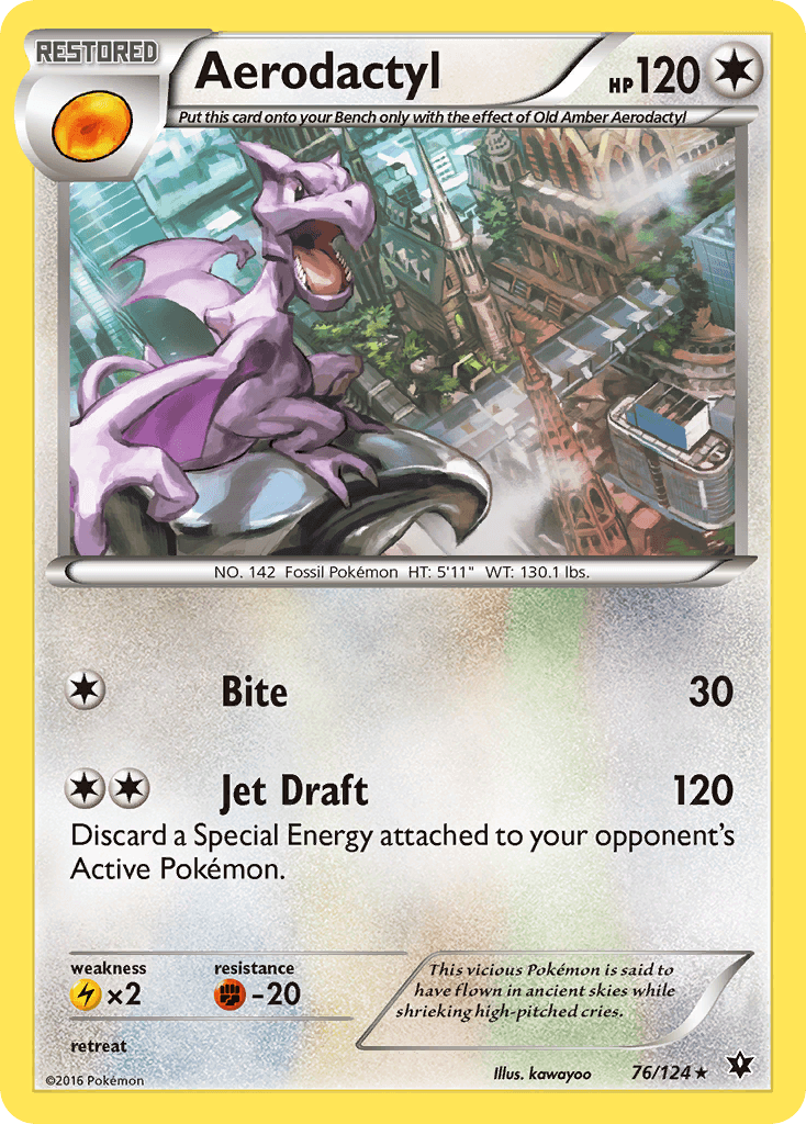 Aerodactyl — XY - Fates Collide Pokémon TCG card by kawayoo