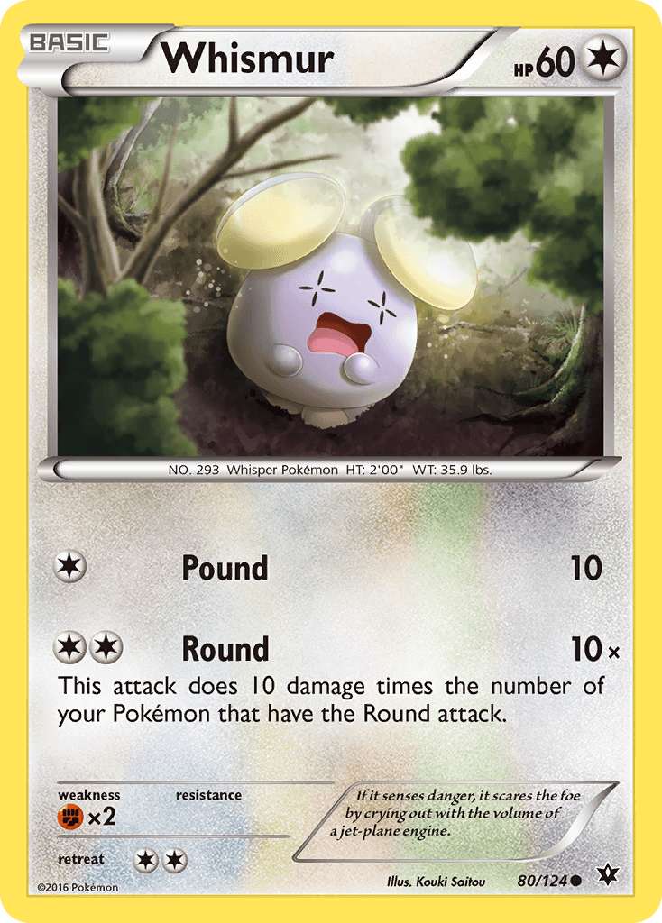 Whismur — XY - Fates Collide Pokémon TCG card by Kouki Saitou