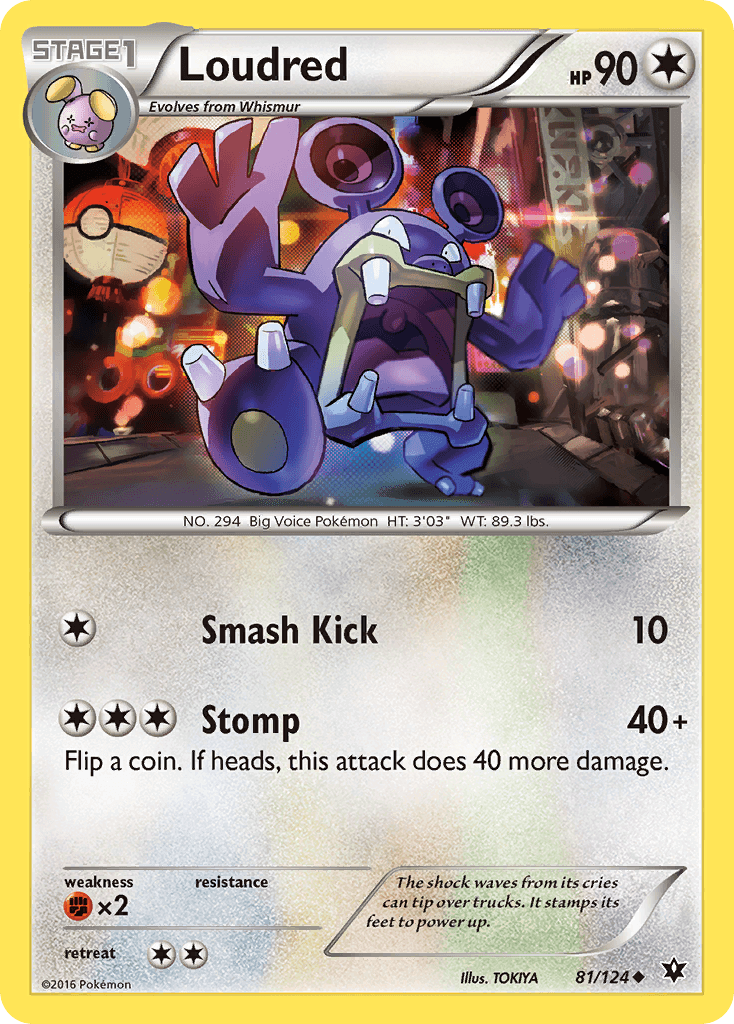 Loudred — XY - Fates Collide Pokémon TCG card by TOKIYA