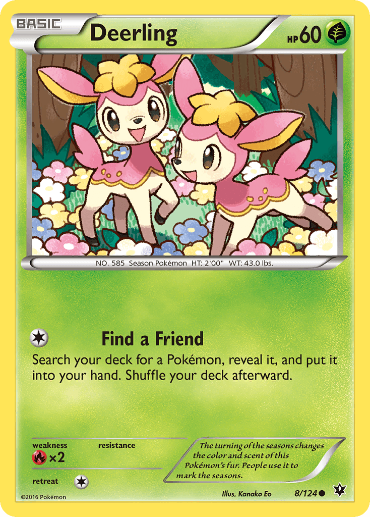 Deerling — XY - Fates Collide Pokémon TCG card by Kanako Eo