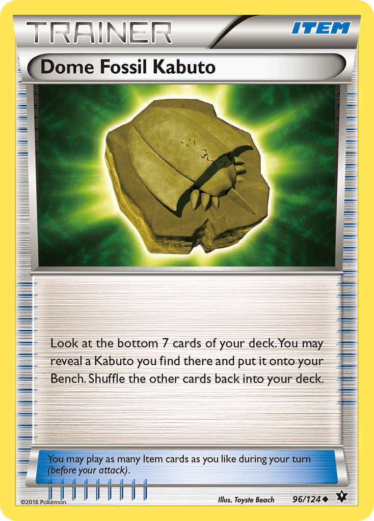 Dome Fossil Kabuto — XY - Fates Collide Pokémon TCG card by Toyste Beach