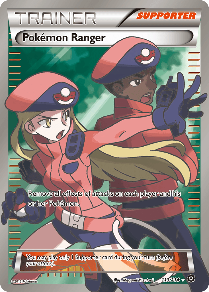 Pokemon Ranger (Full Art) — XY - Steam Siege Pokémon TCG card by Megumi Mizutani