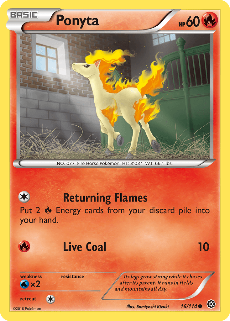 Ponyta — XY - Steam Siege Pokémon TCG card by Sumiyoshi Kizuki