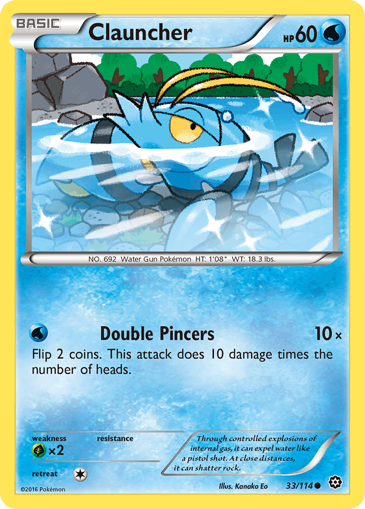 Clauncher — XY - Steam Siege Pokémon TCG card by Kanako Eo